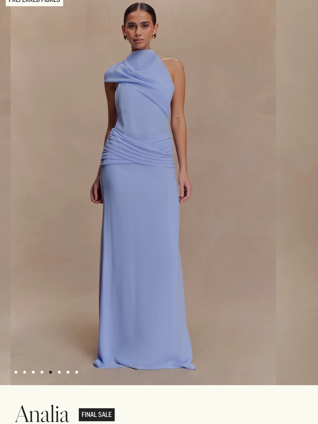 Meshki One-Shoulder Evening Gown In Periwinkle Blue